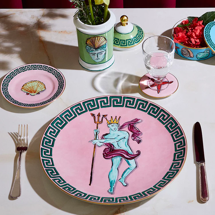 Il Viaggio di Nettuno Pink Place Holder/Centerpiece by Luke Edward Hall