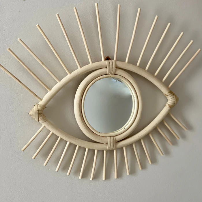 Artisan Eye-Catcher Wall Mirror – Handcrafted in Marrakech